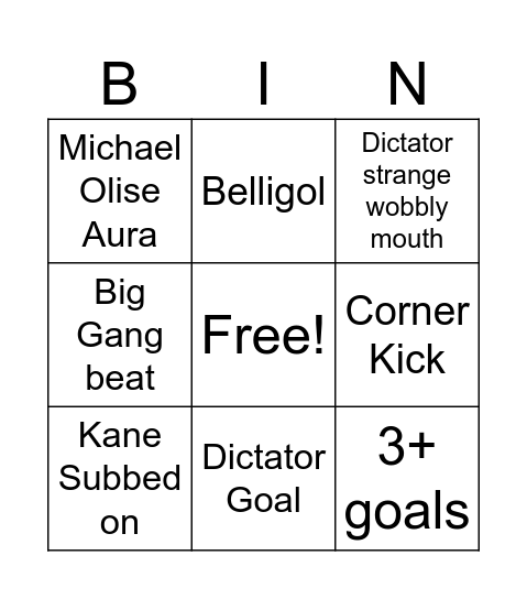 Eng Fra Bingo Card