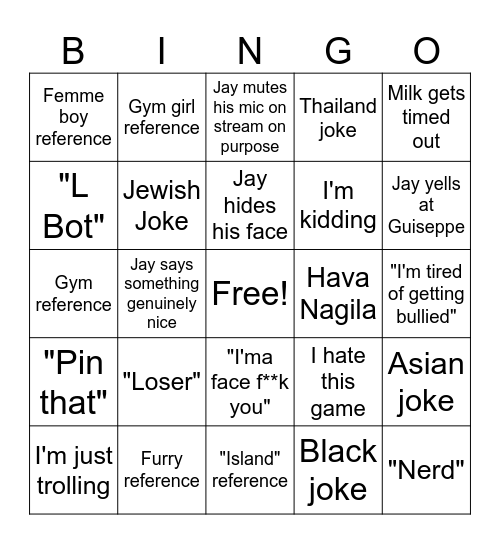 BingoBango Bingo Card