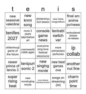 summit copium Bingo Card