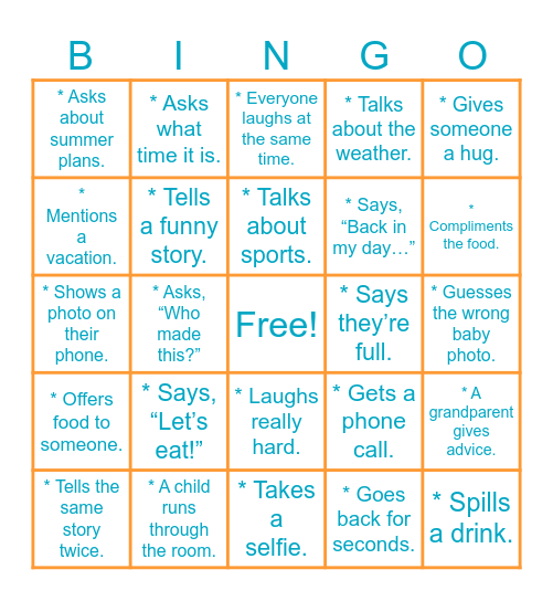 Someone… Bingo Card