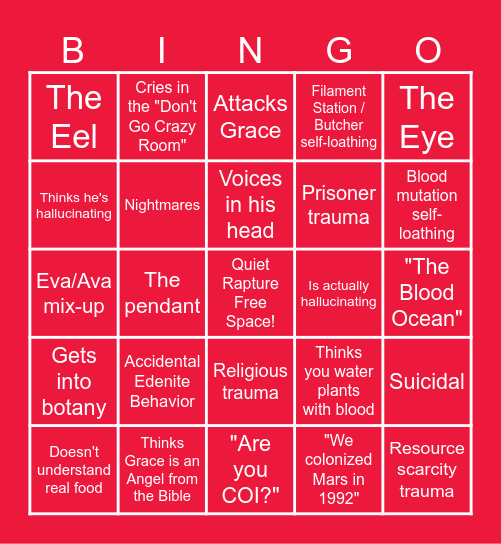 SIMON CONVICT BINGO!!! Bingo Card