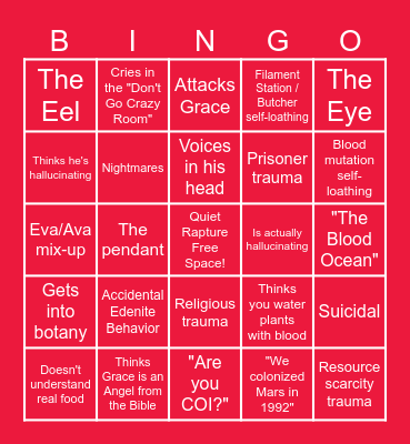 SIMON CONVICT BINGO!!! Bingo Card