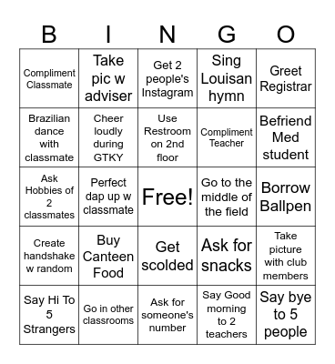 SOG-USC BINGO Card