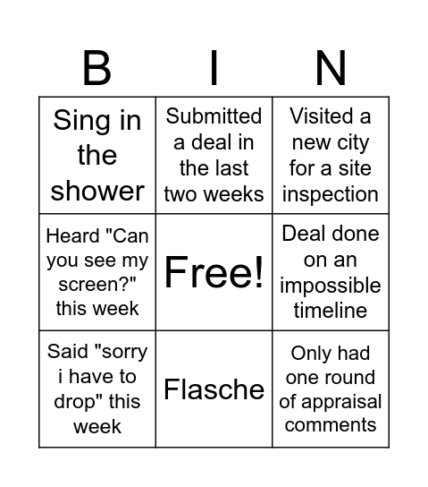 OBS Bingo Card