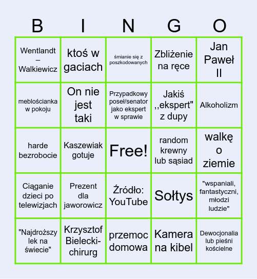Sprawa dla reportera najlepsze █▬█ █ ▀█▀ 1.1 Bingo Card