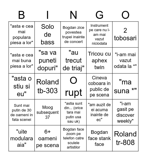 Bingo bogdan te invita la o trupa la ec Bingo Card