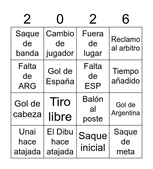 Final FIFA de Copa del Mundo Bingo Card