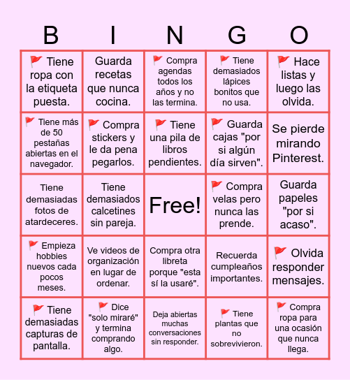 CLUB DE CHICAS Bingo Card