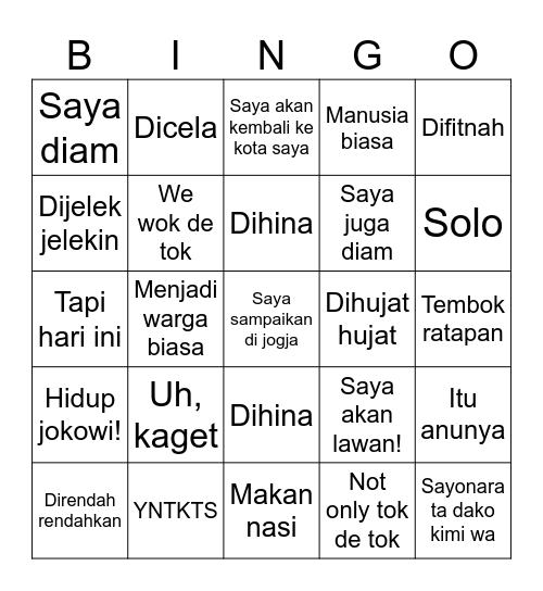 MULYONO Bingo Card