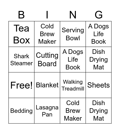 Tea with the Bride-to-be! Bingo Card