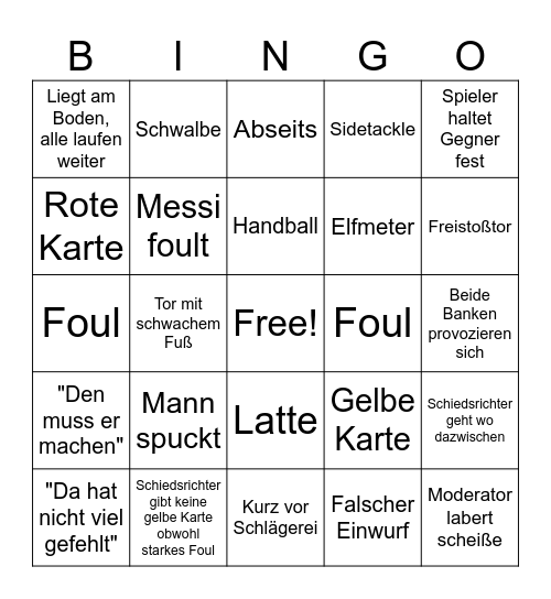 WM Bingo Card