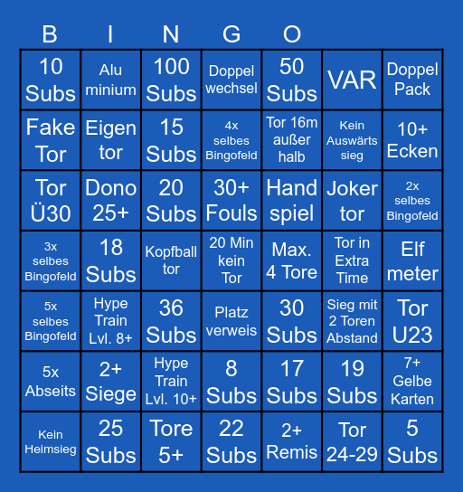 2. Bundesliga - KONFERENZ Bingo Card