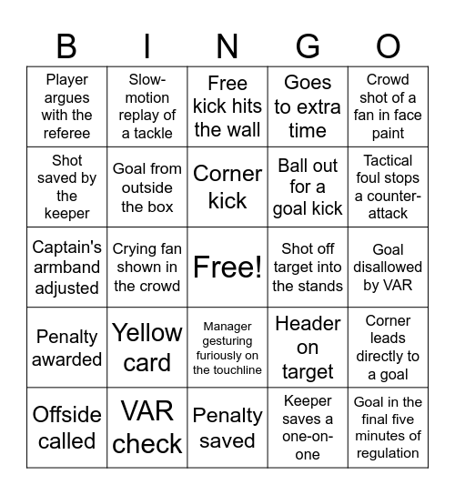 Yana Bingo Card