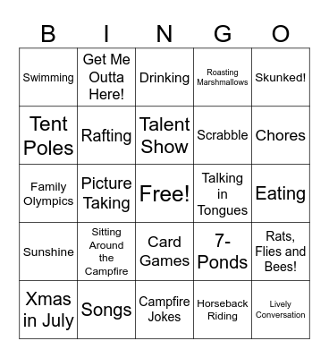 Krebsbach Family BINGO! Bingo Card
