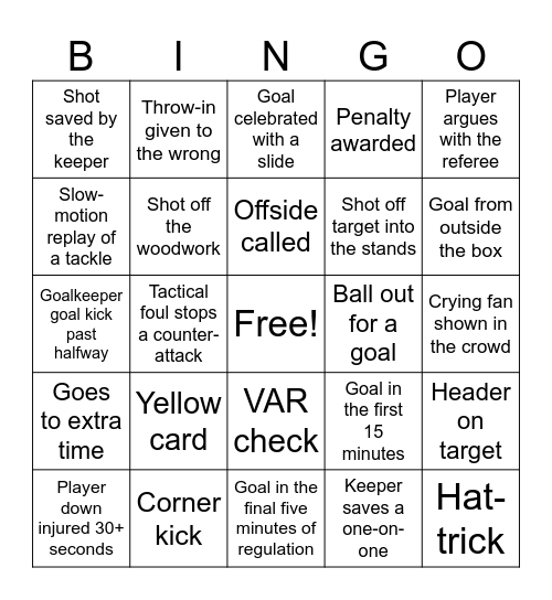Putri Bingo Card
