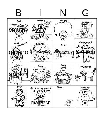 Zones of Regulation: Todd Parr Bingo Card