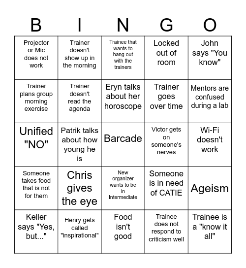 Ann Arbor 2026 Bingo Card