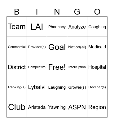 Goats in Vegas Bingo Card
