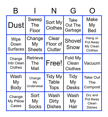Hygiene BINGO Card