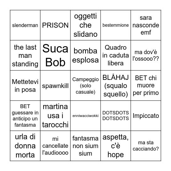Bingo # 2 Bingo Card