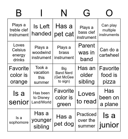 MTB Leadership Bingo Card