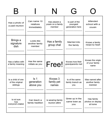 Find someone who... Bingo Card