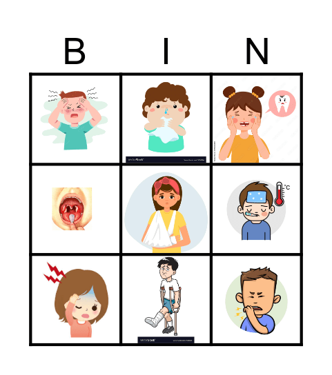 Illness Bingo Card