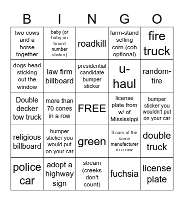 BWNOART Bingo Card