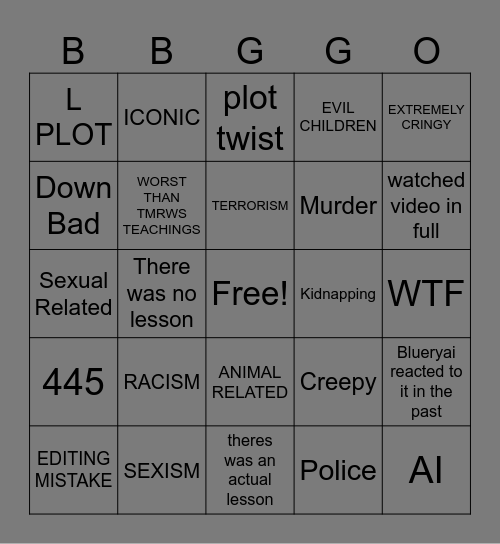 GENERATION HOPE BINGO Card