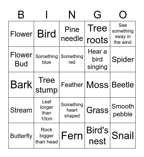 Namuda Bingo Card