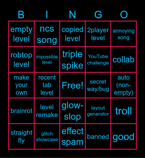 gd bingo Card
