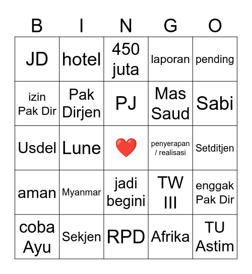 Bingo Mas Henry Bingo Card