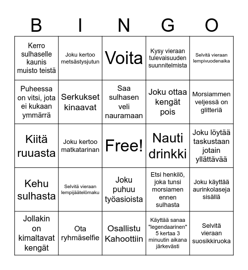HääBingo Card
