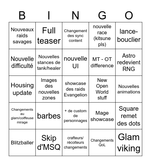 EU FANFEST Bingo Card