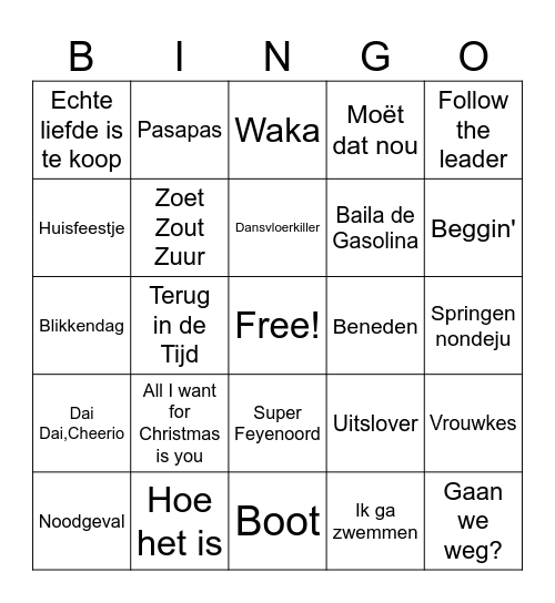Jeugdkamp 2026 Bingo Card
