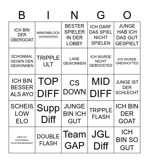DELULU BINGO Card