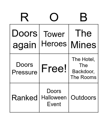 Doors Bingo Card