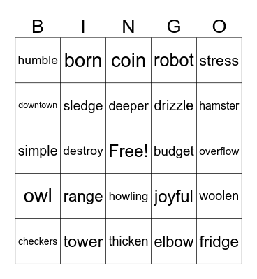 Sonday Level 3 Review Bingo Card