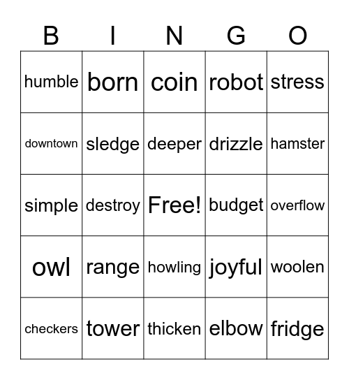 Sonday Level 3 Review Bingo Card
