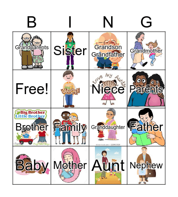 FAMILY Bingo Card