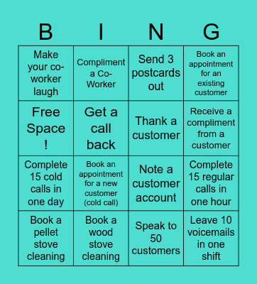Telemarketing Bingo Card