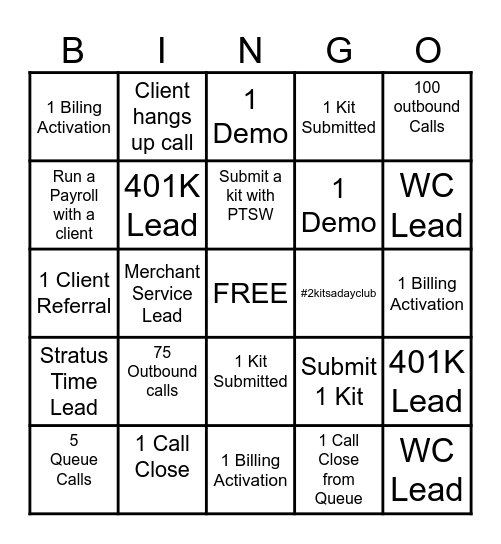Alexis's Bingo Card