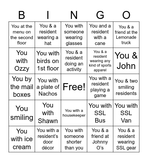 Our Staff Rocks! Bingo Card