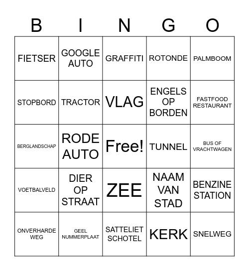 GEOGUESSR BINGO 20-7 Bingo Card