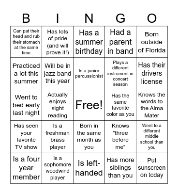 FIND SOMEONE WHO... Bingo Card