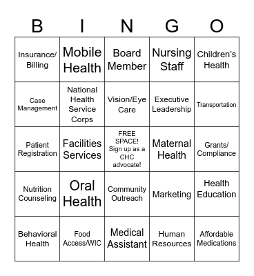 #NHCW26 Bingo Card