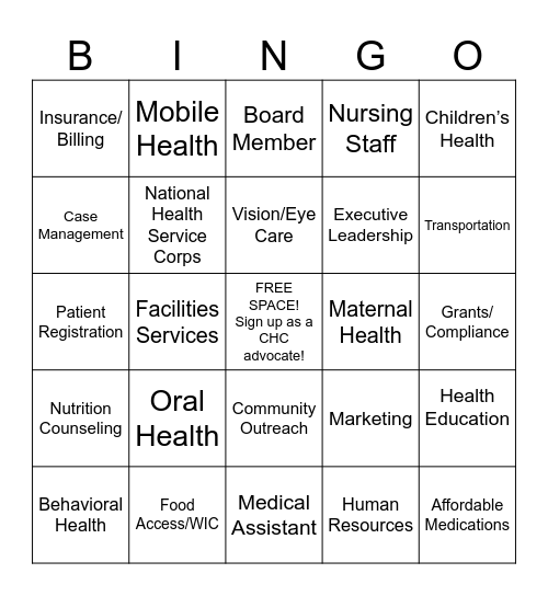 #NHCW26 Bingo Card
