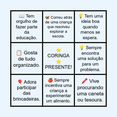 BINGO PEDAGÓGICO Bingo Card