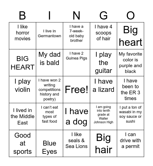 CIT BINGO Card