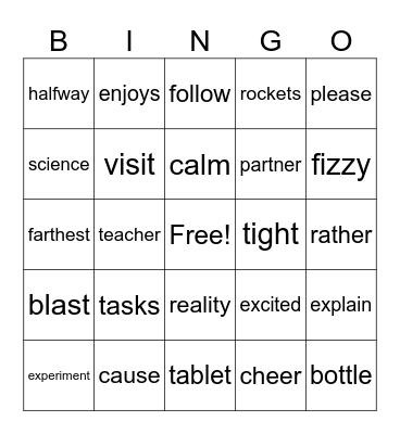 Sant Dreams of Mars Bingo Card
